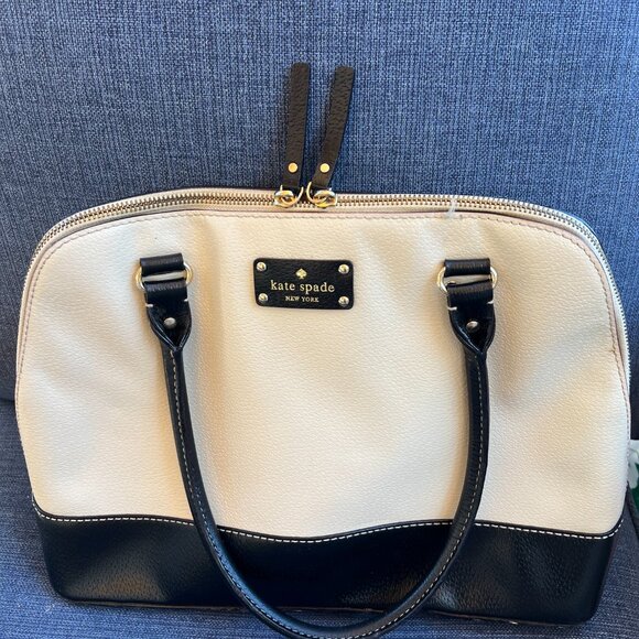 Kate Spade Creme and Black Purse - Picture 3 of 6